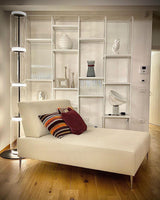 Modern Hand Blown Glass Modular Floor Lamp for Living Room with Integrated LED Lighting