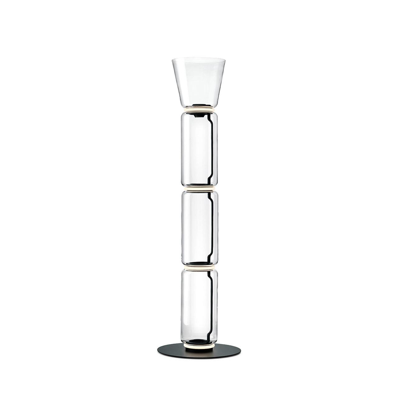 Modern Hand Blown Glass Modular Floor Lamp for Living Room with Integrated LED Lighting