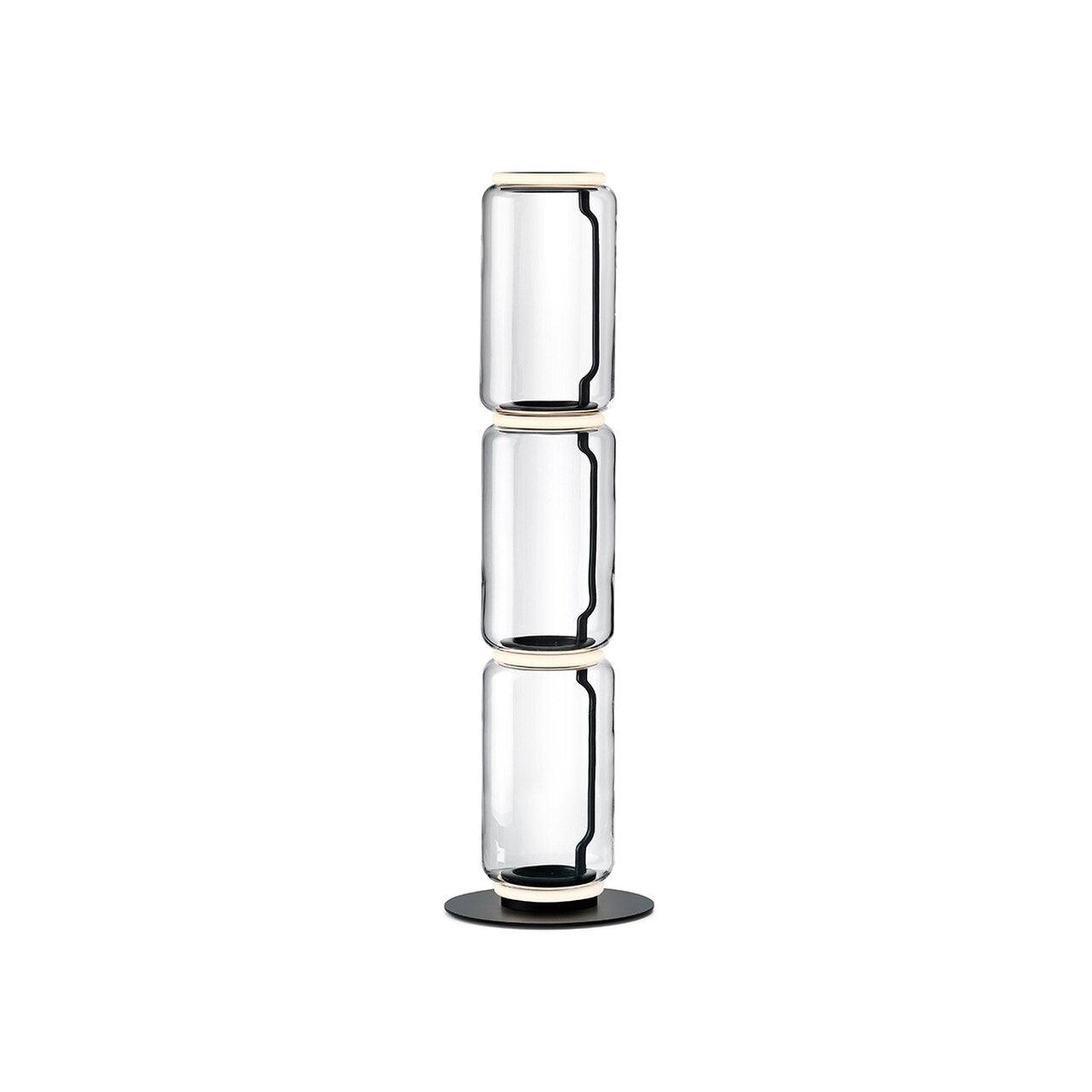Modern Hand Blown Glass Modular Floor Lamp for Living Room with Integrated LED Lighting
