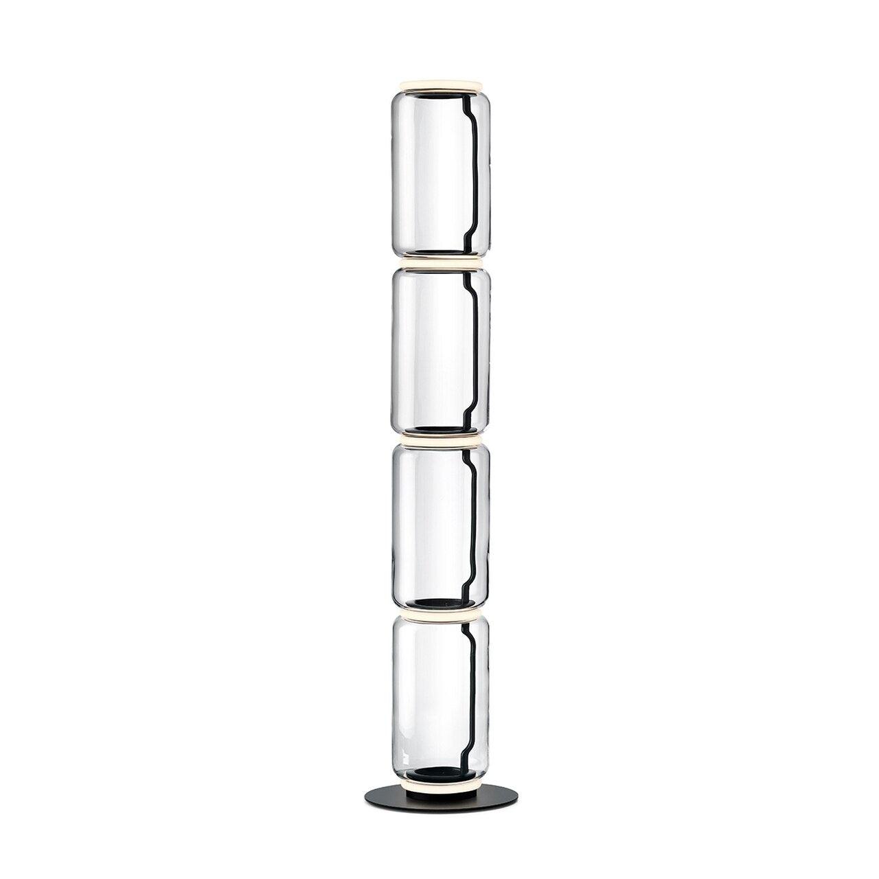 Modern Hand Blown Glass Modular Floor Lamp for Living Room with Integrated LED Lighting