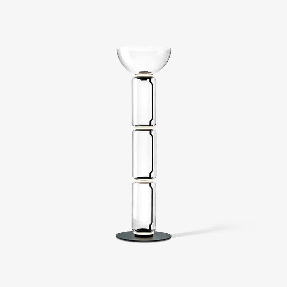 Modern Hand Blown Glass Modular Floor Lamp for Living Room with Integrated LED Lighting