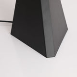 Modern Geometric Stainless Steel Table Lamp with Globe Glass Shade for Bedside and Desk