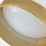 Nolan Vintage Gold Integrated LED Flush Mount Ceiling Light with Black Outer Ring