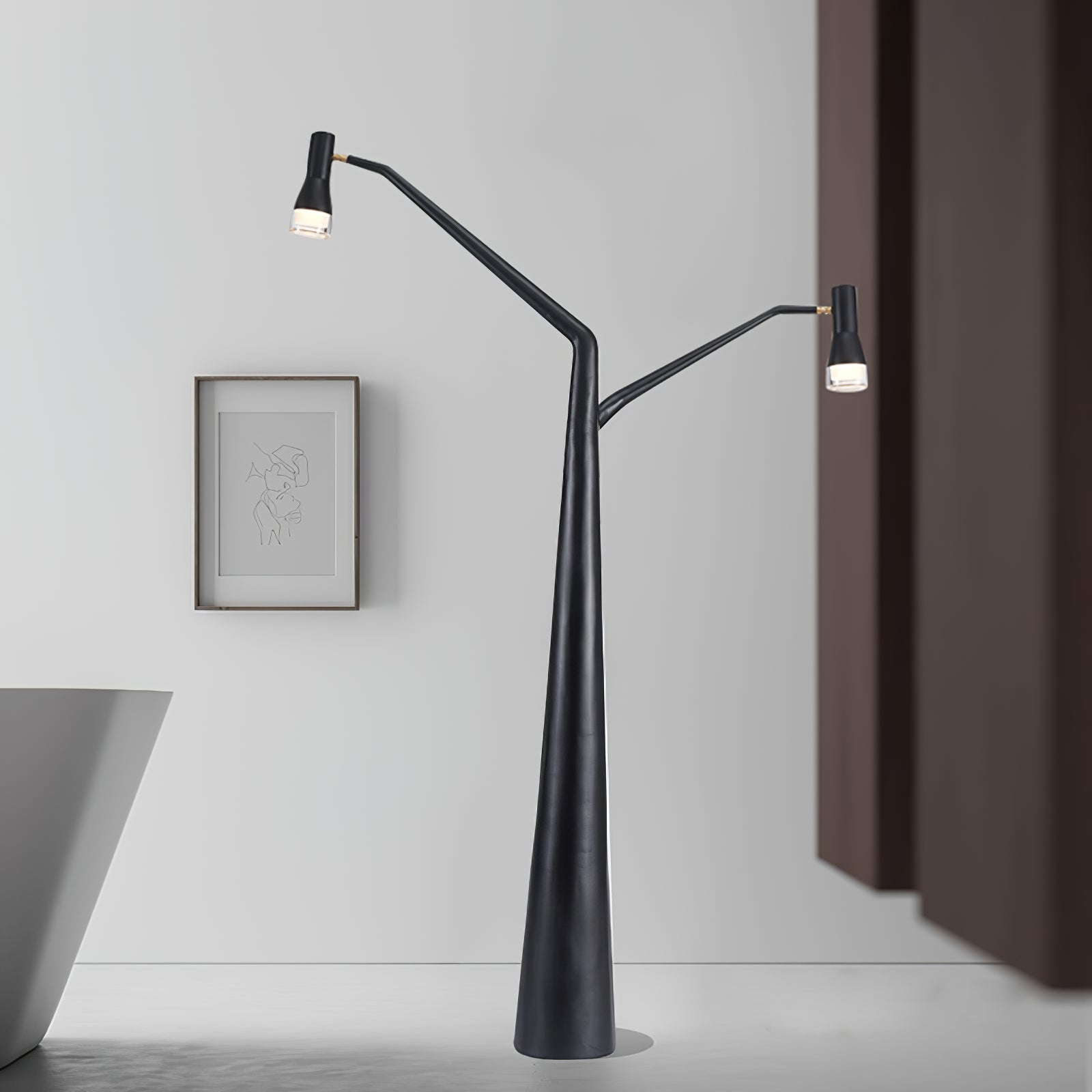 modern-sculptural-tree-design-floor-lamp-with-dual-adjustable-matte-black-shades