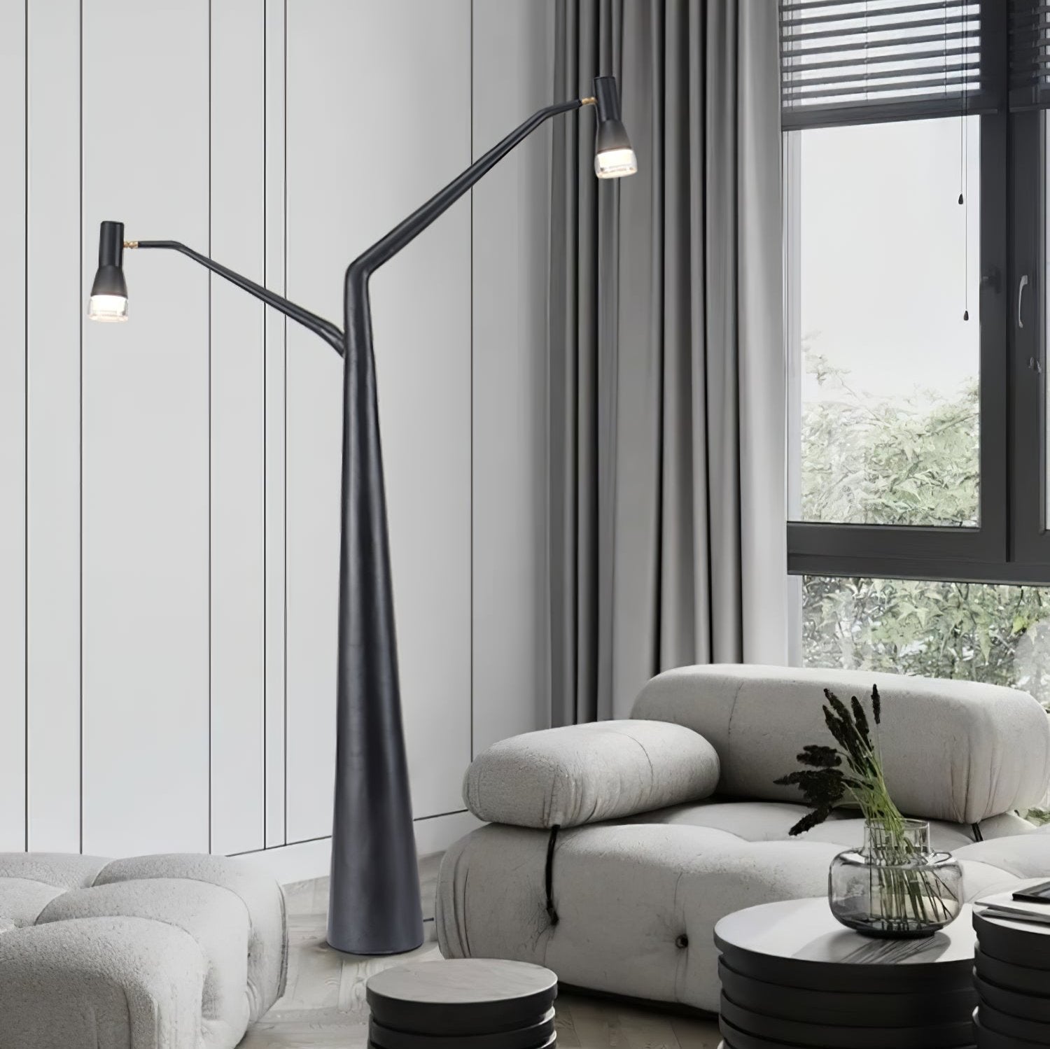 modern-sculptural-tree-design-floor-lamp-with-dual-adjustable-matte-black-shades