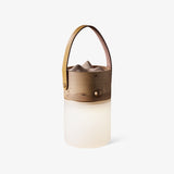 Modern Portable LED Lantern Table Lamp with Natural Wood Handle and USB Charging