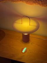 Nomade Modern Industrial Table Lamp with Carry Handle and Acrylic Diffuser for Bedside and Office