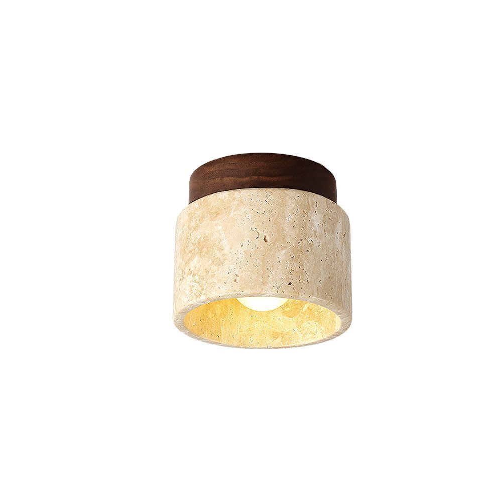 modern-yellow-travertine-and-walnut-wood-semi-flush-mount-ceiling-light-fixture