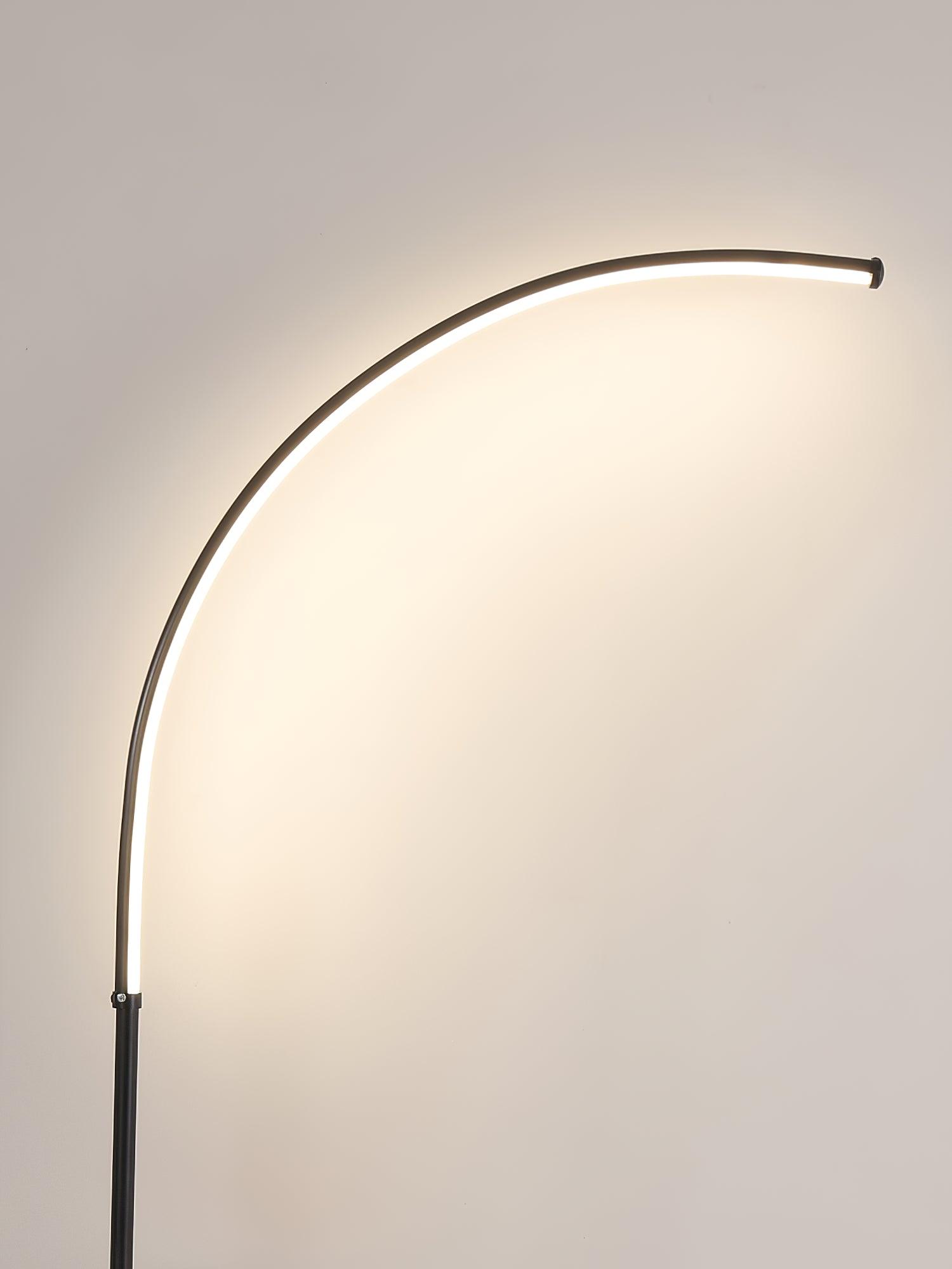 Nordic Minimalist Arc Floor Lamp Contemporary Curved LED Standing Light for Living Room