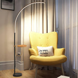 Nordic Minimalist Arc Floor Lamp Contemporary Curved LED Standing Light for Living Room