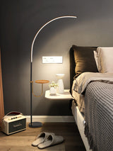 Nordic Minimalist Arc Floor Lamp Contemporary Curved LED Standing Light for Living Room