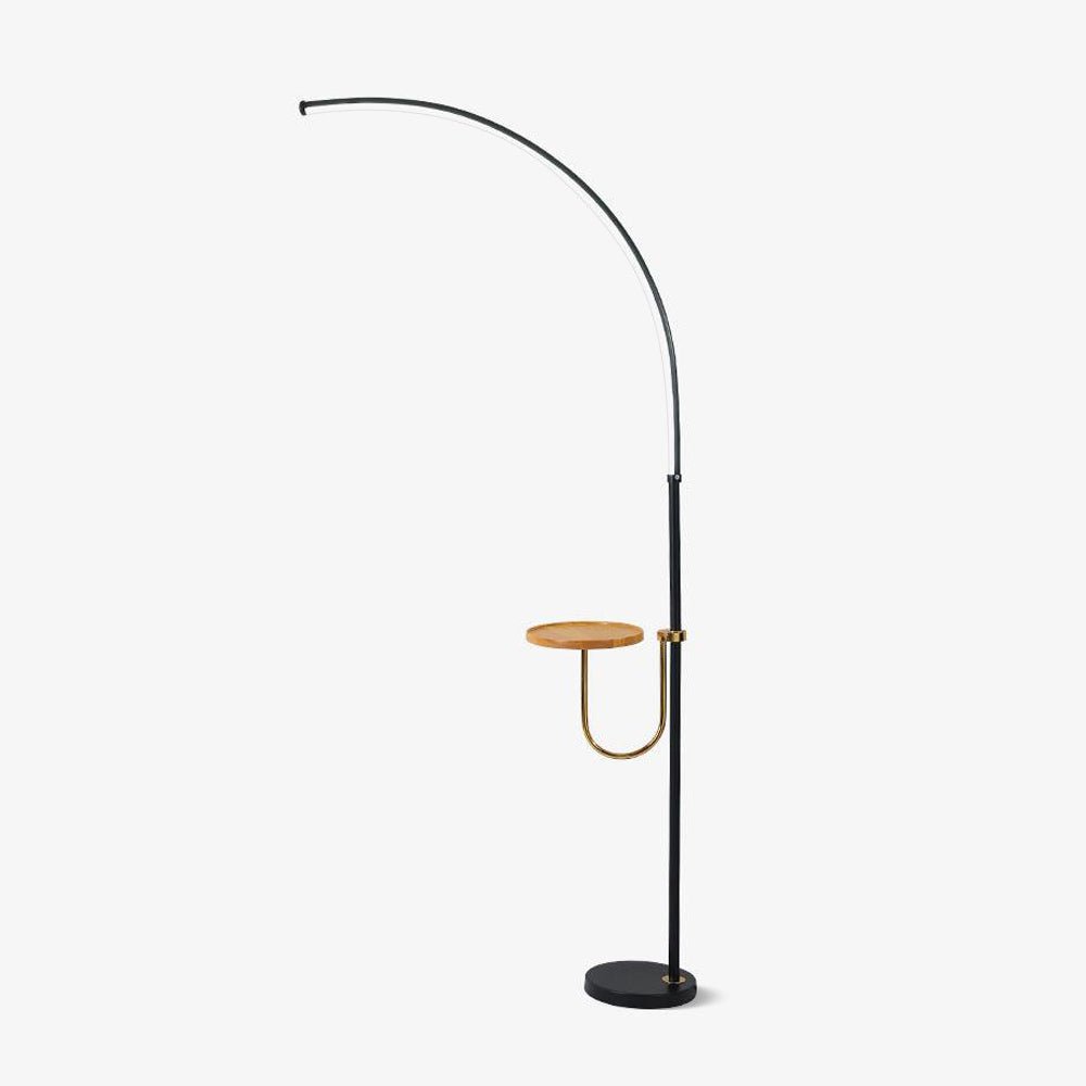 Nordic Minimalist Arc Floor Lamp Contemporary Curved LED Standing Light for Living Room