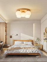 modern-nordic-wood-round-flush-mount-ceiling-light-with-white-glass-shades