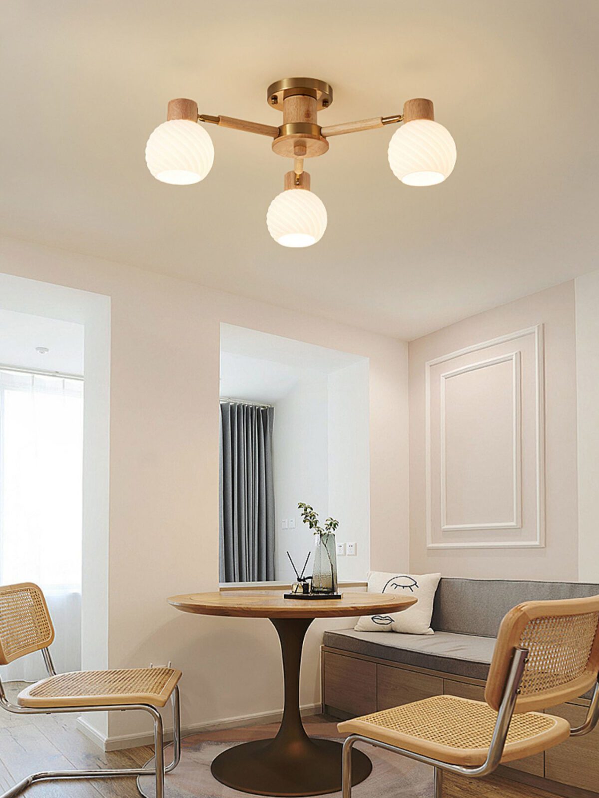 nordic-spiral-wood-and-white-glass-globe-ceiling-light-for-modern-living-rooms