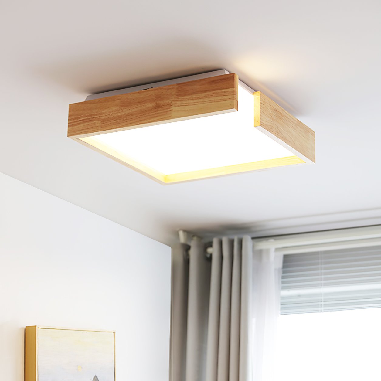 notched-modern-round-wood-flush-mount-ceiling-light-with-integrated-led-and-acrylic-diffuser
