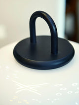 Modern Nox Metal and Glass Portable Table Lamp for Reading and Bedside Lighting