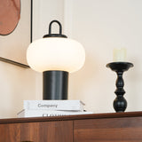 Modern Nox Metal and Glass Portable Table Lamp for Reading and Bedside Lighting