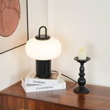 Modern Nox Metal and Glass Portable Table Lamp for Reading and Bedside Lighting