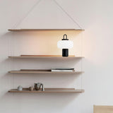 Modern Nox Metal and Glass Portable Table Lamp for Reading and Bedside Lighting