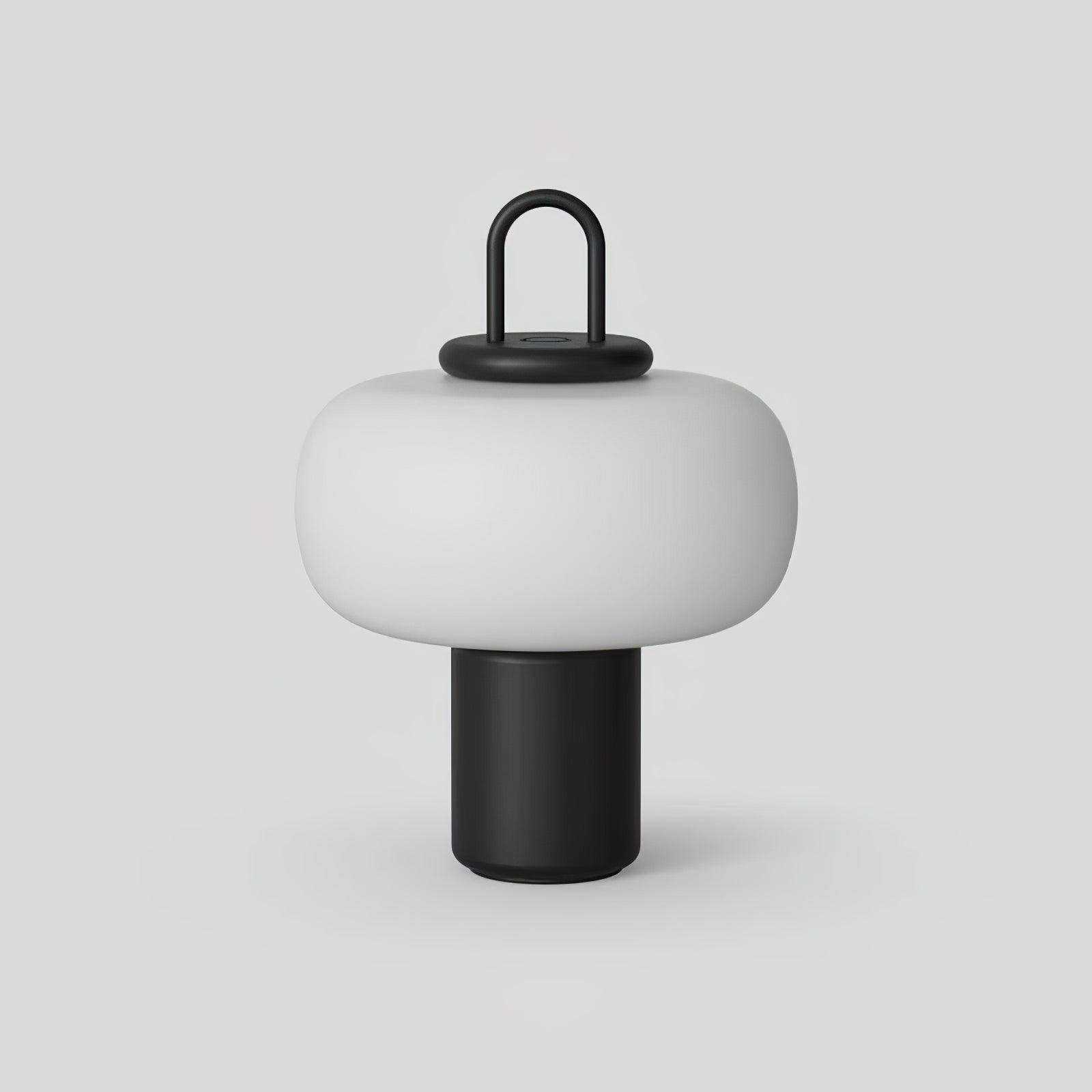Modern Nox Metal and Glass Portable Table Lamp for Reading and Bedside Lighting