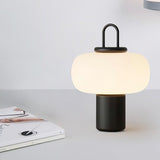 Modern Nox Metal and Glass Portable Table Lamp for Reading and Bedside Lighting