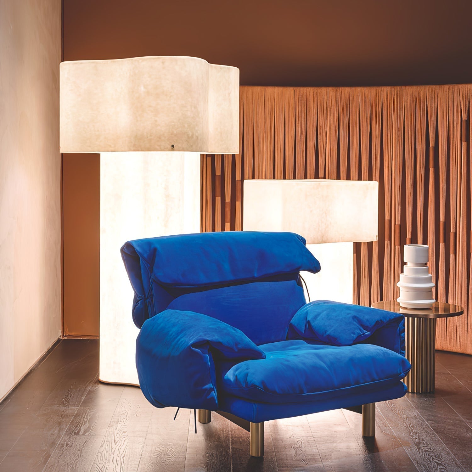 Nuvola Fiberglass Cloud Floor Lamp Large Organic Sculptural Standing Light