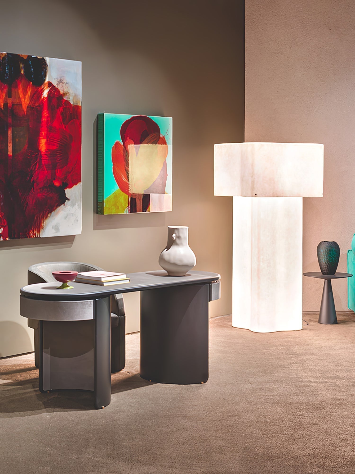 Nuvola Fiberglass Cloud Floor Lamp Large Organic Sculptural Standing Light