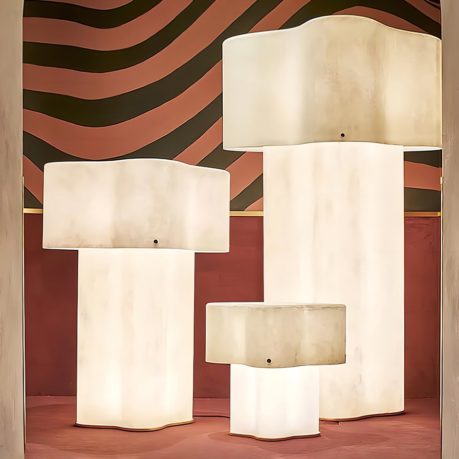 Nuvola Fiberglass Cloud Floor Lamp Large Organic Sculptural Standing Light