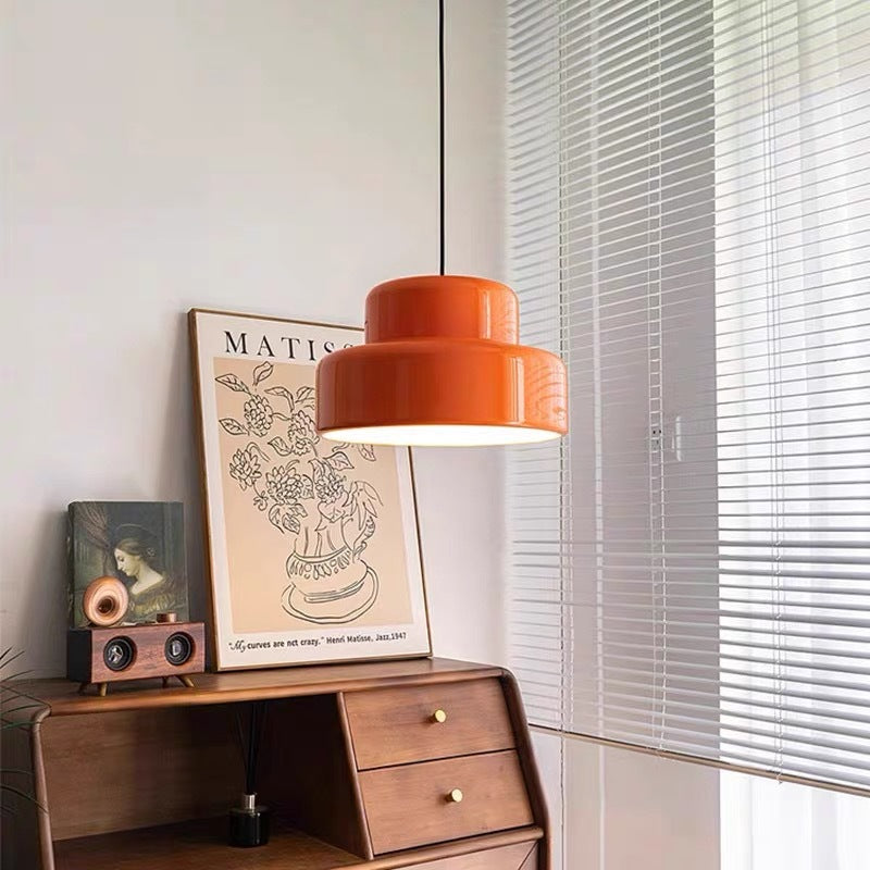 Modern Vintage Bauhaus Orange Pendant Light