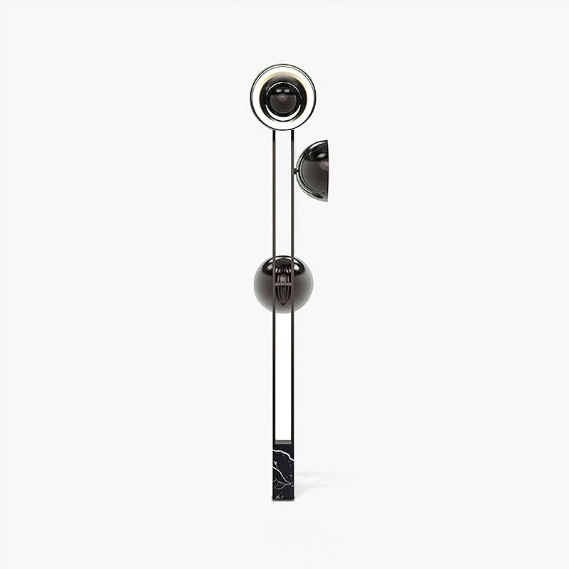 Modern LED Floor Lamp Black Three Light Tall Accent Light for Living Room