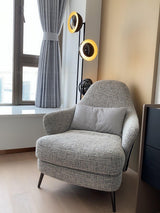 Modern LED Floor Lamp Black Three Light Tall Accent Light for Living Room