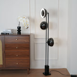 Modern LED Floor Lamp Black Three Light Tall Accent Light for Living Room