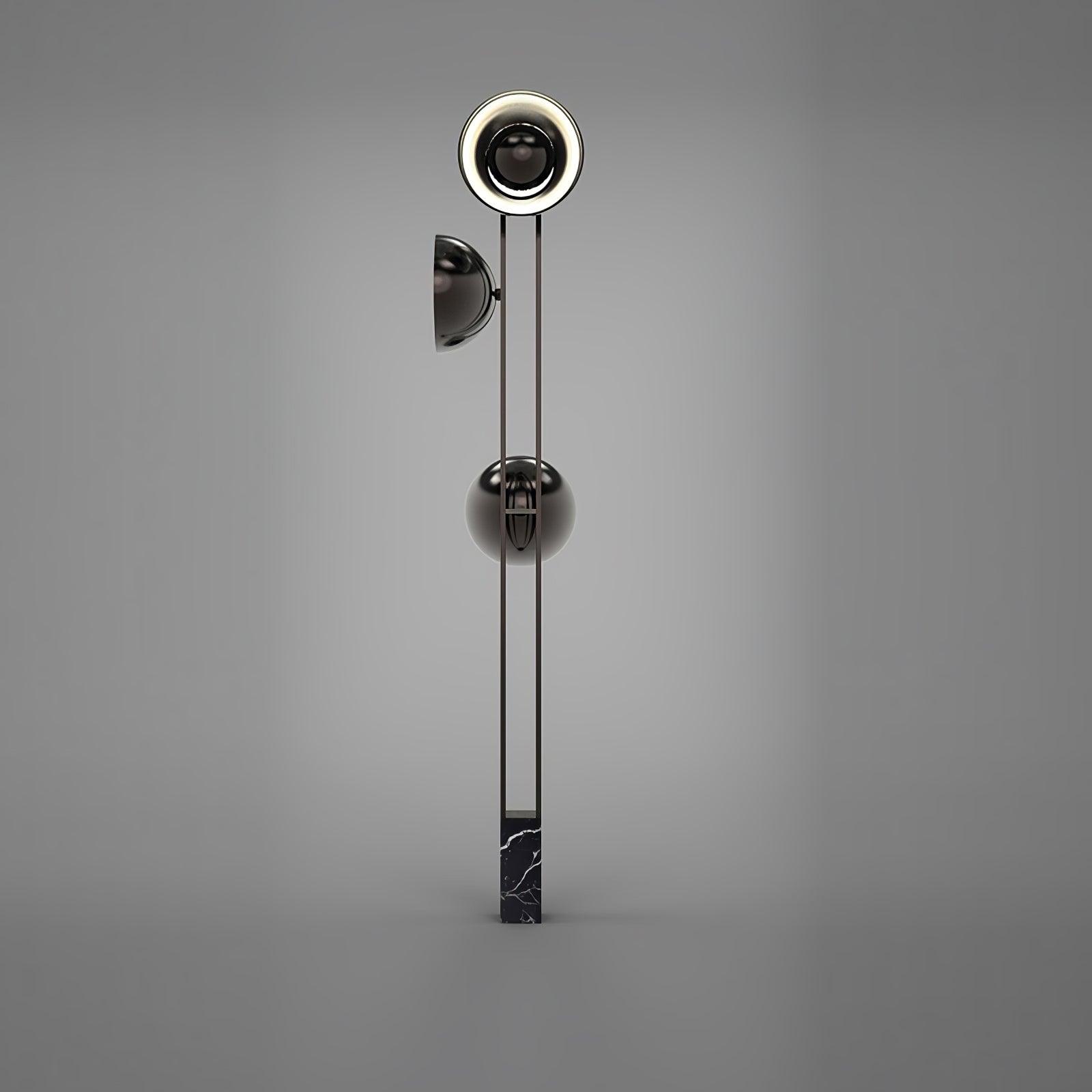 Modern LED Floor Lamp Black Three Light Tall Accent Light for Living Room