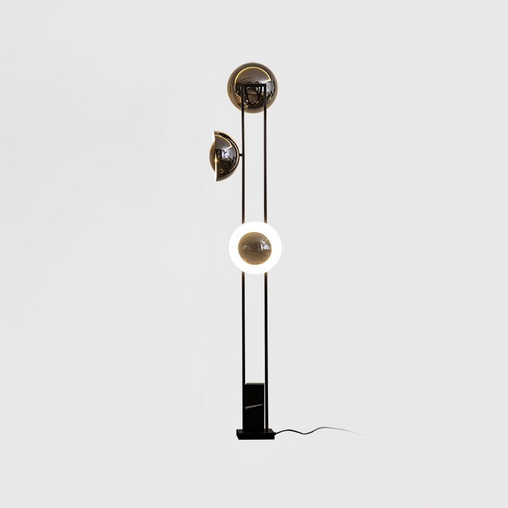 Modern LED Floor Lamp Black Three Light Tall Accent Light for Living Room
