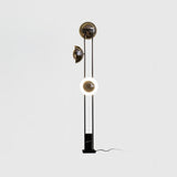 Modern LED Floor Lamp Black Three Light Tall Accent Light for Living Room