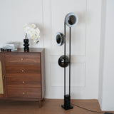 Modern LED Floor Lamp Black Three Light Tall Accent Light for Living Room