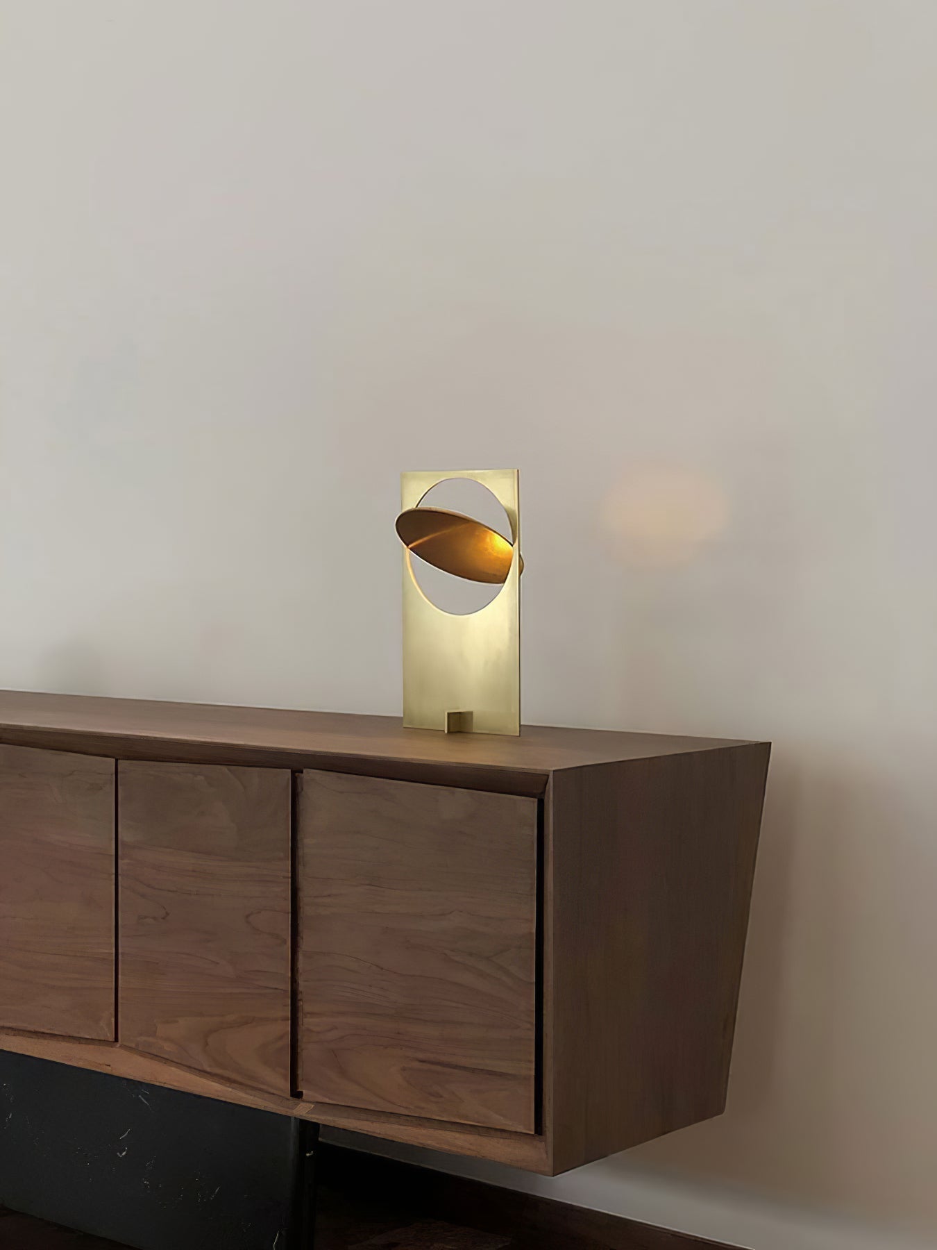Minimalist Geometric Iron Reading Table Lamp with Adjustable Integrated LED Spotlight