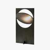 Minimalist Geometric Iron Reading Table Lamp with Adjustable Integrated LED Spotlight