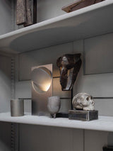 Minimalist Geometric Iron Reading Table Lamp with Adjustable Integrated LED Spotlight