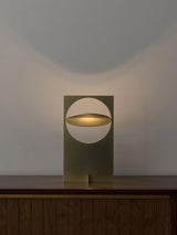 Minimalist Geometric Iron Reading Table Lamp with Adjustable Integrated LED Spotlight