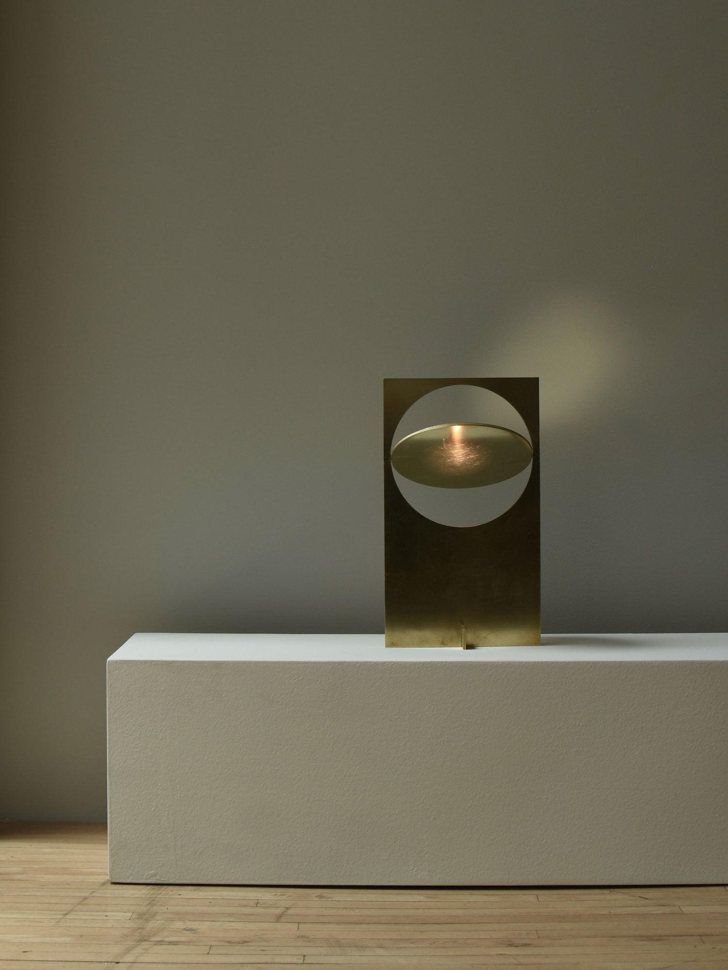 Minimalist Geometric Iron Reading Table Lamp with Adjustable Integrated LED Spotlight