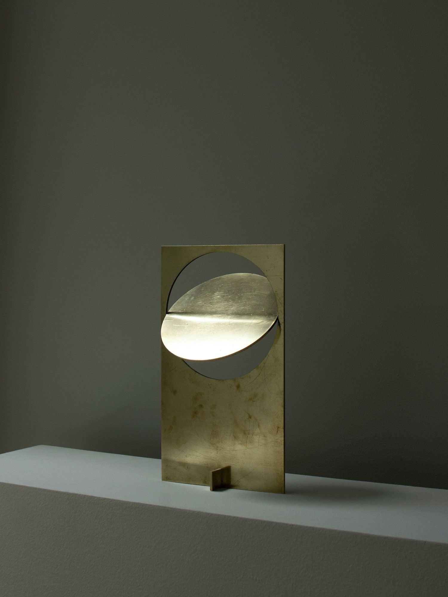 Minimalist Geometric Iron Reading Table Lamp with Adjustable Integrated LED Spotlight