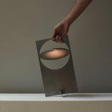 Minimalist Geometric Iron Reading Table Lamp with Adjustable Integrated LED Spotlight