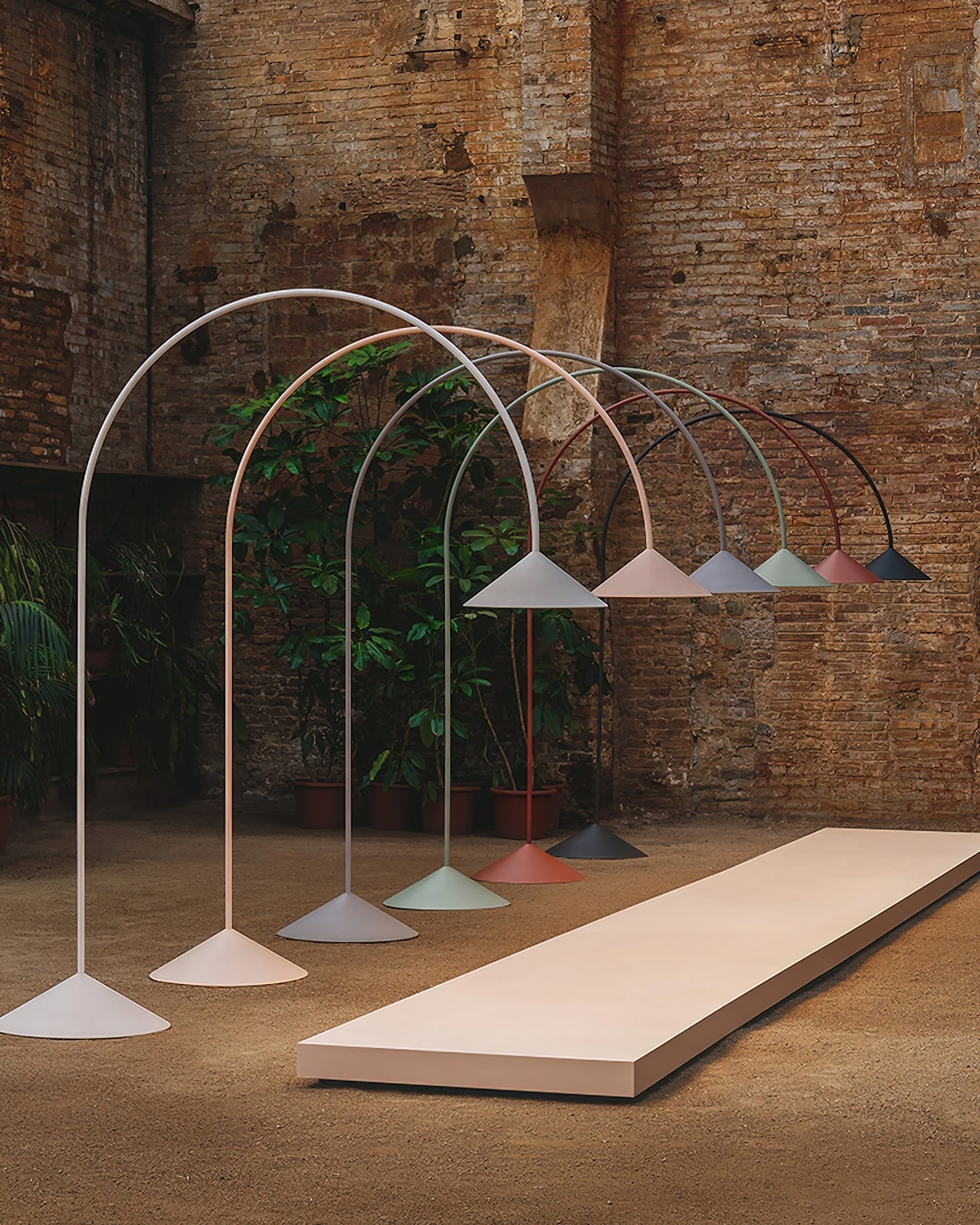 Modern Arc Torchiere Floor Lamp with Flexible Extension and Aluminum Body