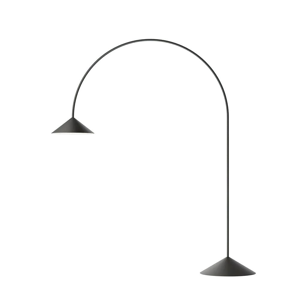Modern Arc Torchiere Floor Lamp with Flexible Extension and Aluminum Body
