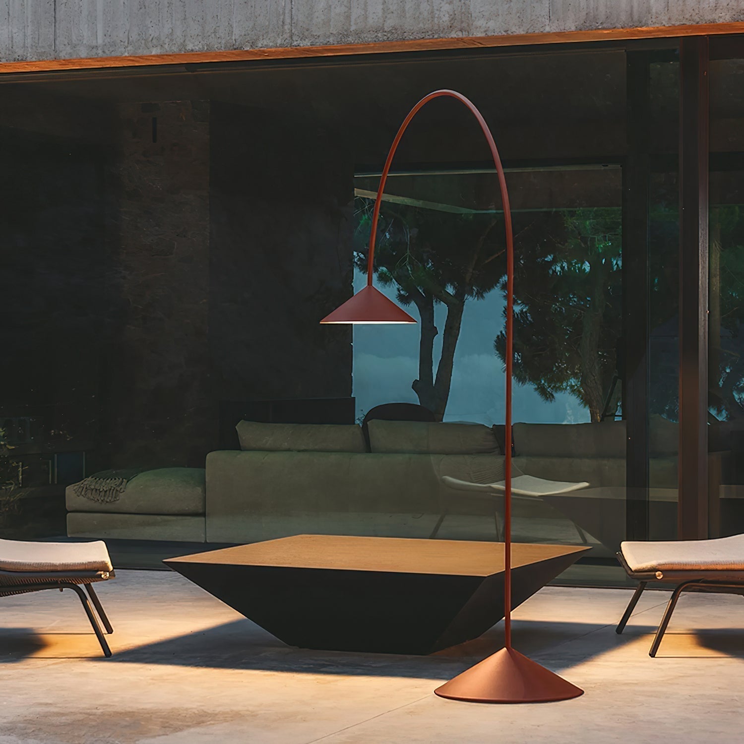 Modern Arc Torchiere Floor Lamp with Flexible Extension and Aluminum Body
