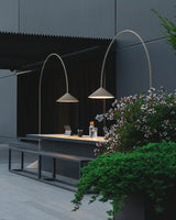 Modern Arc Torchiere Floor Lamp with Flexible Extension and Aluminum Body