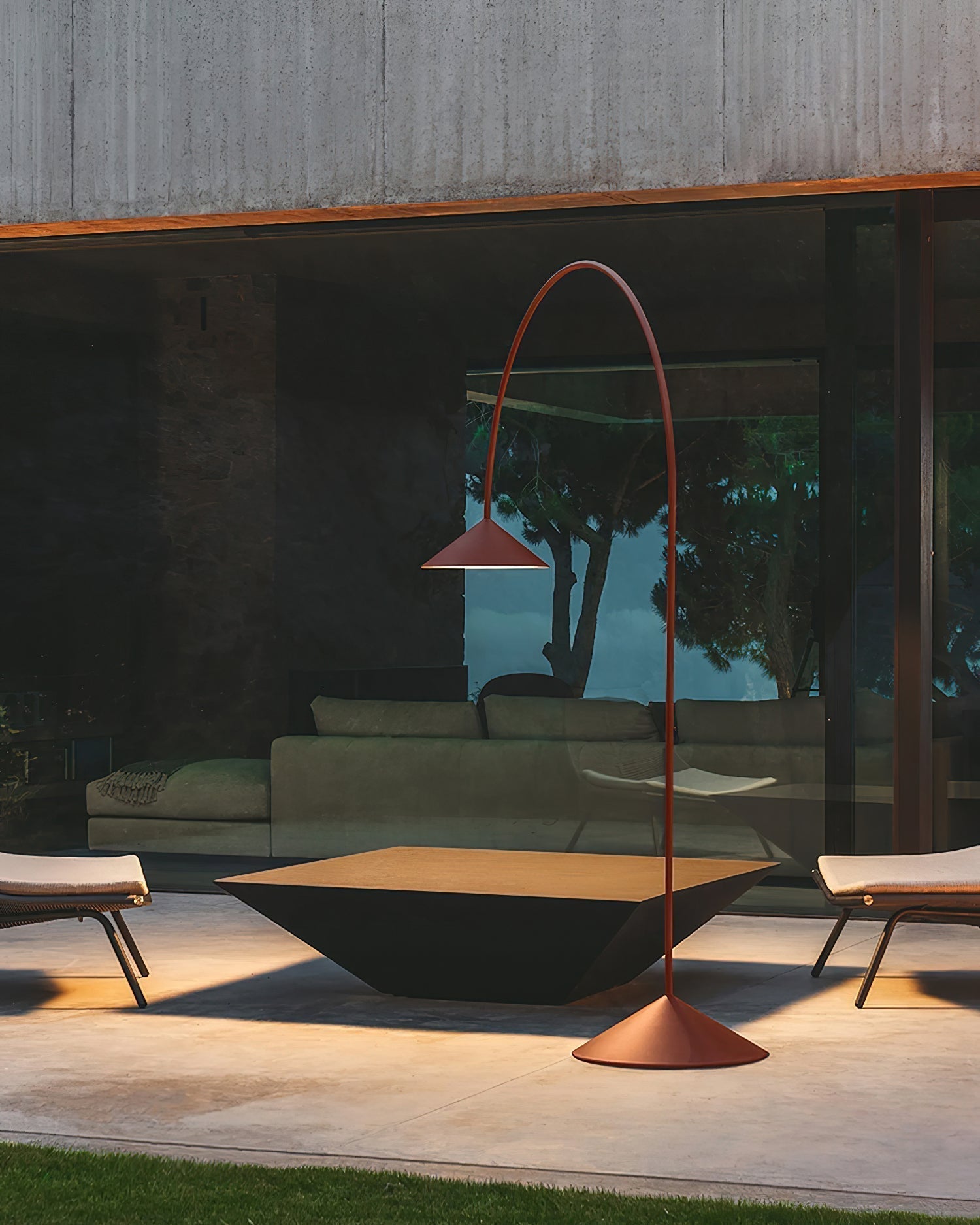Modern Arc Torchiere Floor Lamp with Flexible Extension and Aluminum Body
