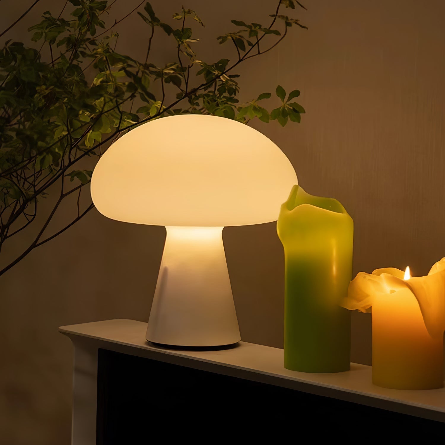 Obello Cordless Portable LED Table Lamp Battery Powered Space Age Indoor Mood Lighting White