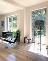 Modern Oda Hand Blown Glass Floor Lamp with Metal Base for Contemporary Home Decor